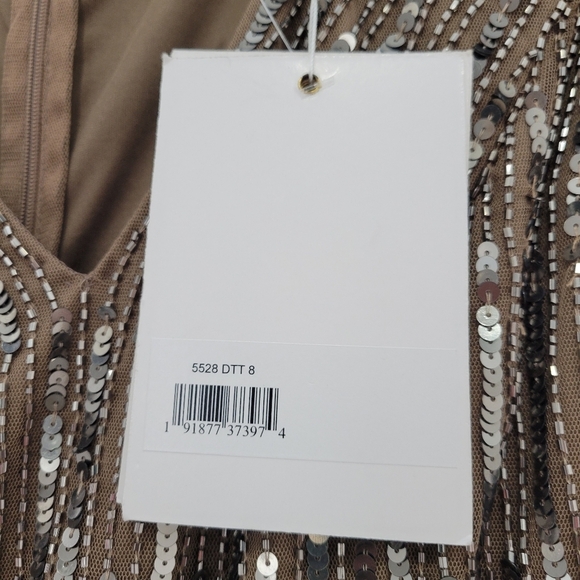 Mac Duggal Sequin Long Sleeve Cocktail Dress NWT - Picture 7 of 9